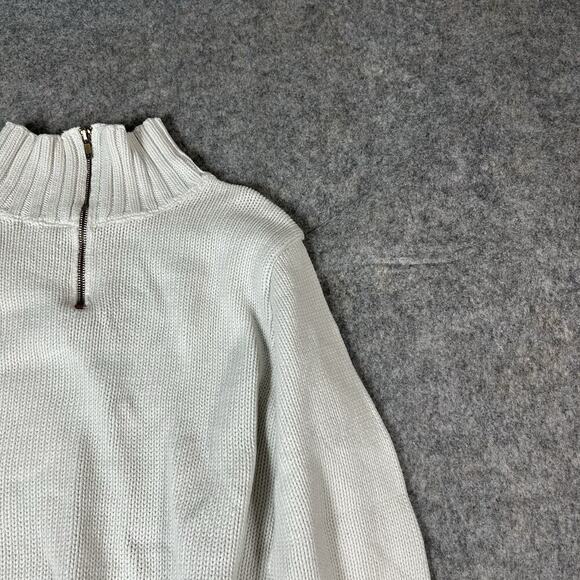 BKG & Company Sissies Sweater Womens Small Quarter Zip Cotton Made In USA - Picture 2 of 12